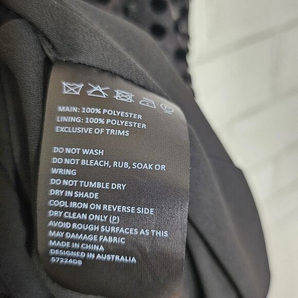 ⚡️SALE! Bardot Spot Velour Mini Dress in Black - Picture 9 of 11